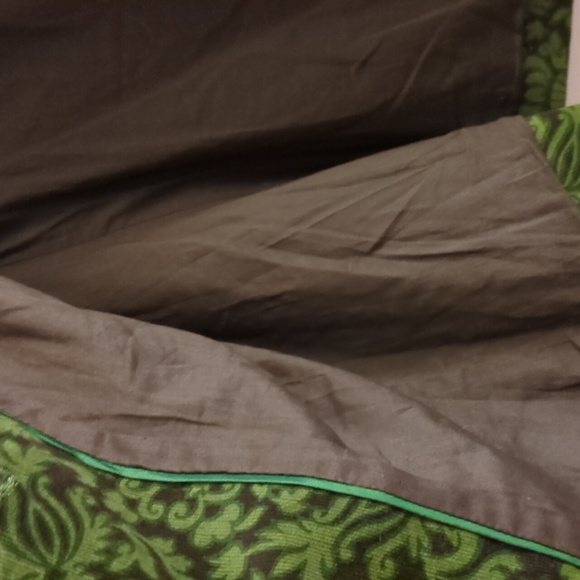 TALBOTS CORDUROY BUTTON JACKET Chocolate Brown & Olive Green - Picture 3 of 7